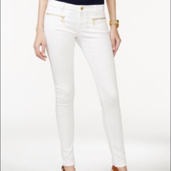 Michael Kors skinny white denim jeans