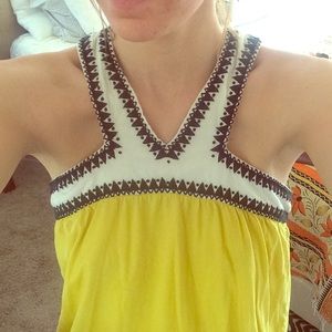 Yellow flowy tank SOLD