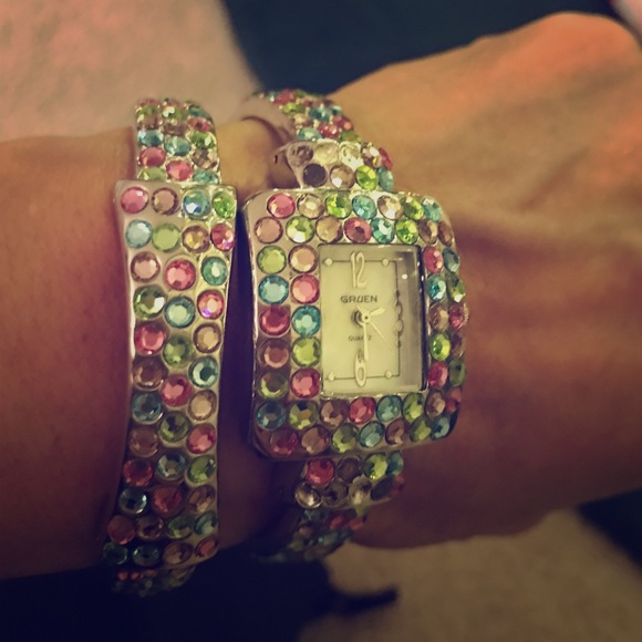 Gruen beautiful watch and matching bracelet