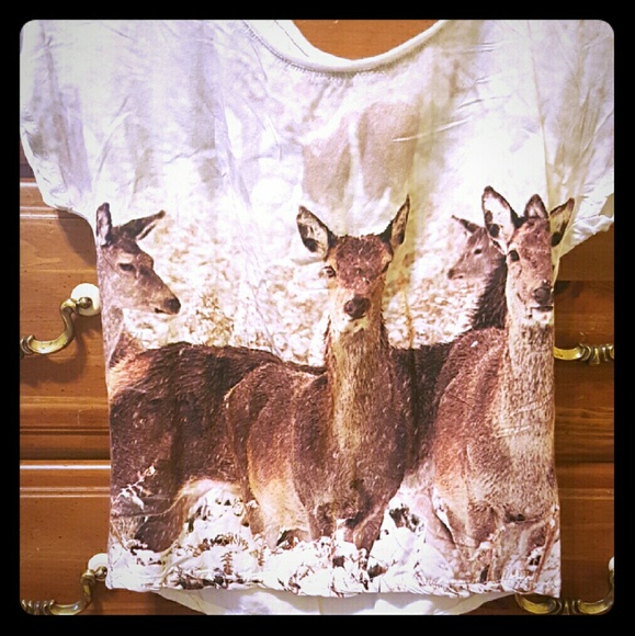 H&M Divided size 4 Deer tee