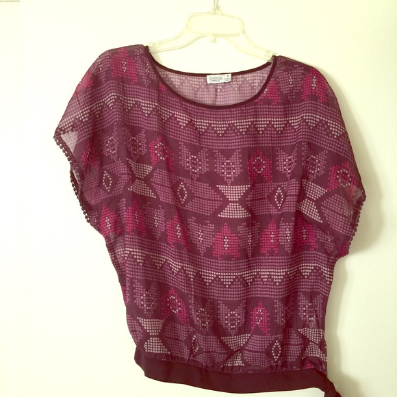 Charming Charlie's Purple Blouse