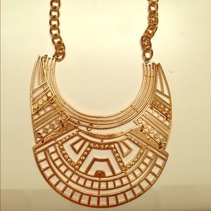 Gold statement necklace
