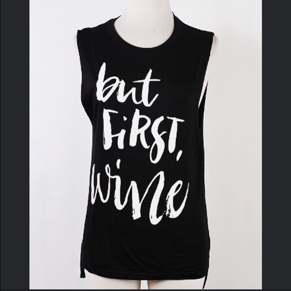 ❣SALE❣ But First Wine Tank - Picture 2 of 4
