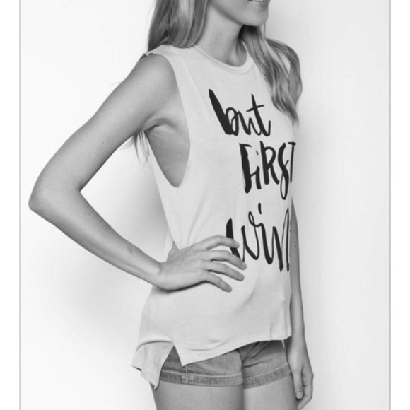 ❣SALE❣ But First Wine Tank - Picture 3 of 4