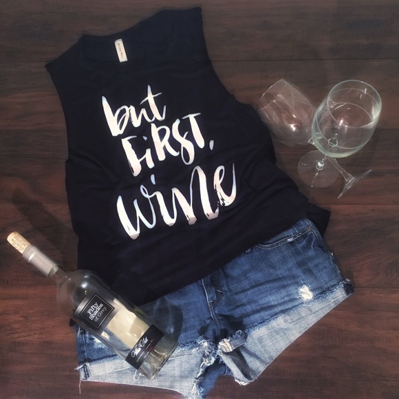 ❣SALE❣ But First Wine Tank - Picture 4 of 4