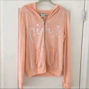 VS pink hoodie ( peach color )