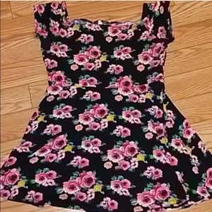 Plus size skater style floral dress