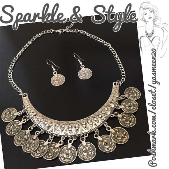 ✨Coin necklace and earrings set✨ - Picture 2 of 3