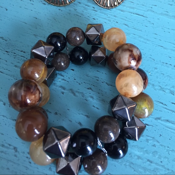 Chunky double band bracelet