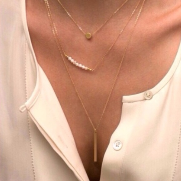 Beautiful three layer Pearl statement necklace