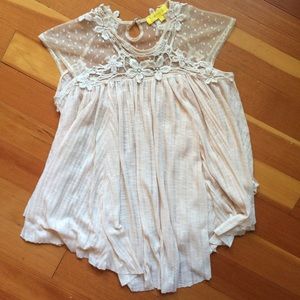 Crochet and Lace Detail Top