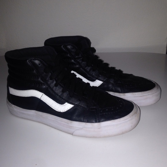 Leather black vans