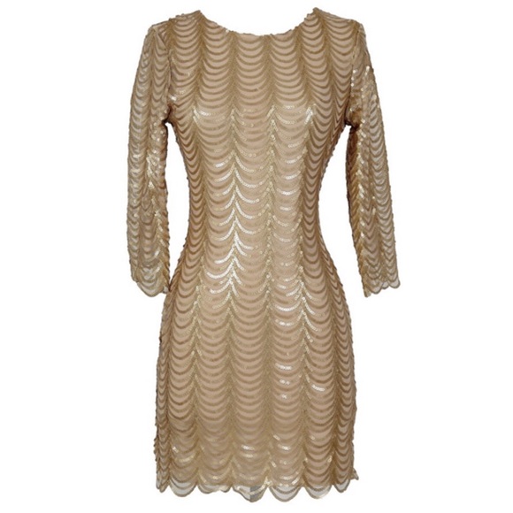 Golden Gatsby Sequin Designer Dress