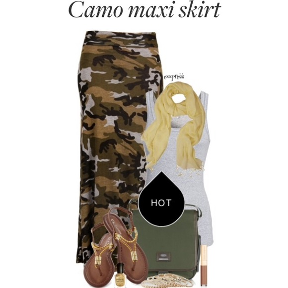 Get the look!! Camouflage Maxi Skirt