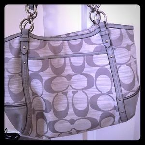 Lightly used coach purse and matching wallet