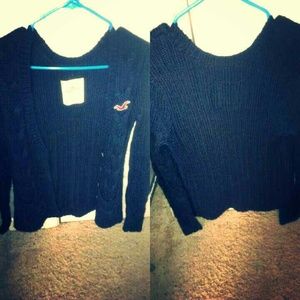 Hollister Knit Navy Cardigan