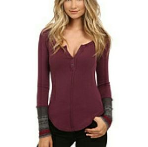 Free people henley, sweater cuffs