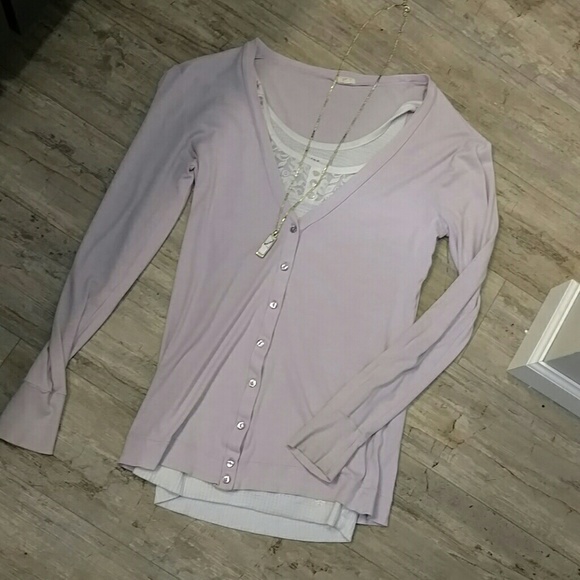 J Crew light purple spring cardigan size M
