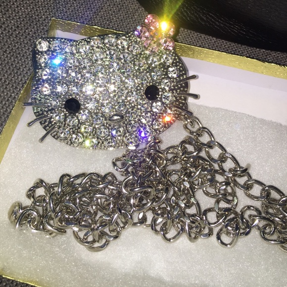 Hello kitty jeweled chain belt large sparkle new