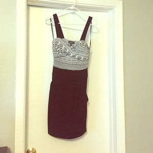 Black and white Bebe dress
