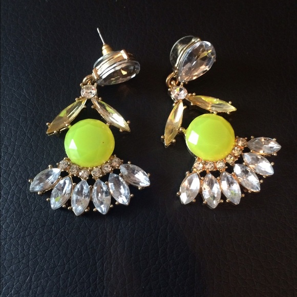 Lime green earrings