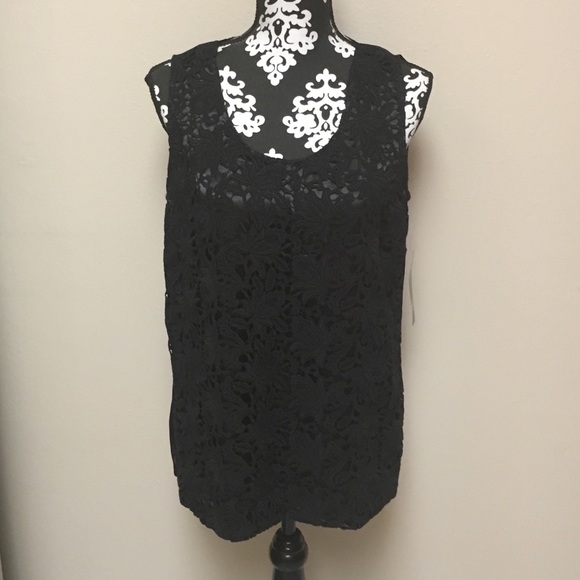 Black blouse with lace