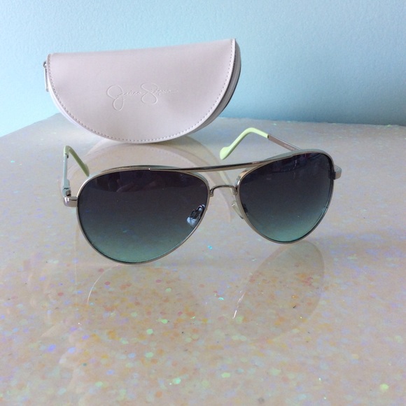 Jessica Simpson Accessories - Jessica Simpson Aviator Sunglasses Crystal Arms