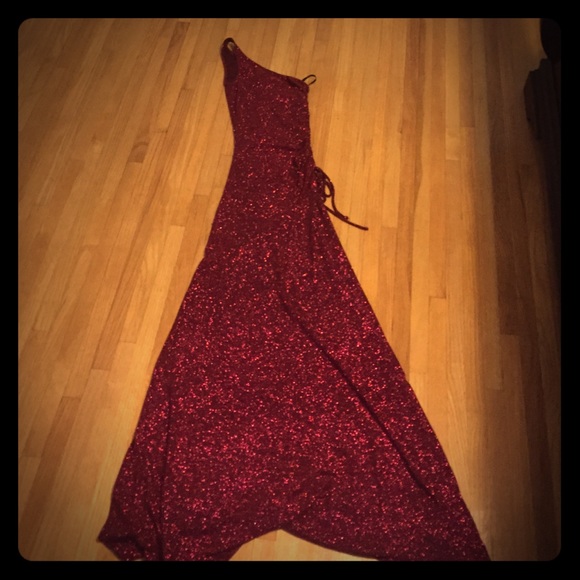 Pink sparkly prom dress