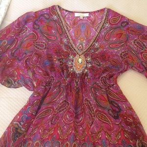 Paisley sheer blouse.