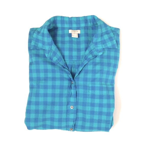 J. Crew Tops - J. Crew two-tone gingham button down