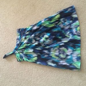 Beautiful LOFT ikat print one-shoulder dress