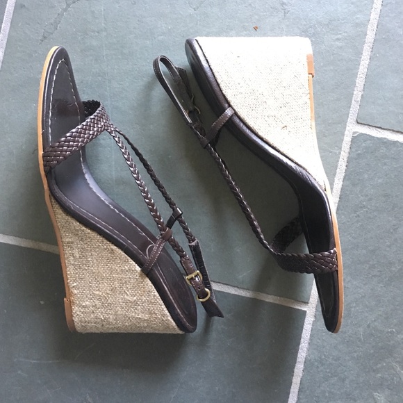 J. Crew Shoes - J. Crew brown leather braided wedges J. Crew Shoes - J. Crew brown leather braided wedges