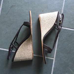 J. Crew Shoes - J. Crew brown leather braided wedges J. Crew Shoes - J. Crew brown leather braided wedges