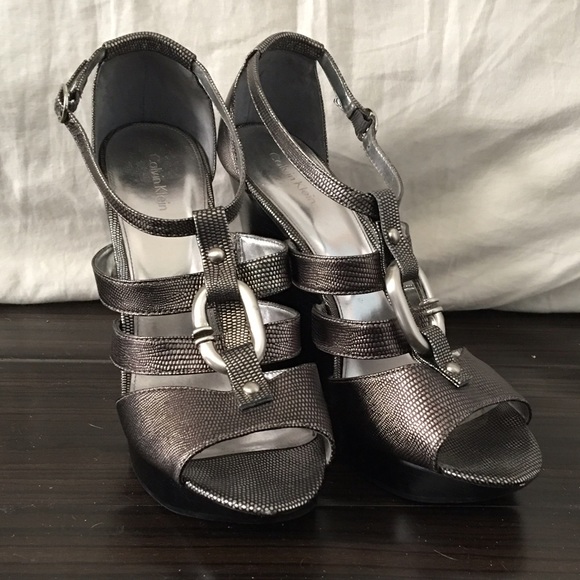 Calvin Klein Silver Wedges