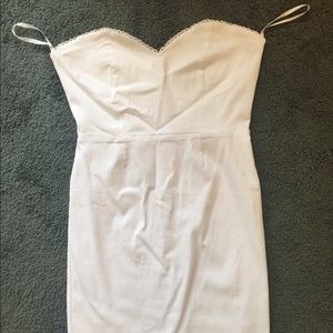 Nastygal White Strapless Dress