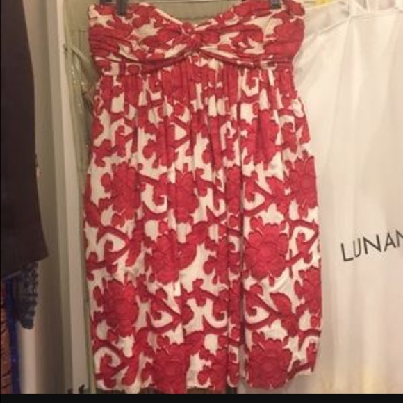 Milly Dress- size 4, fits 2- worn once! red/wht