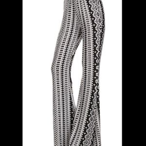 Black Aztec bell bottom pants S M L