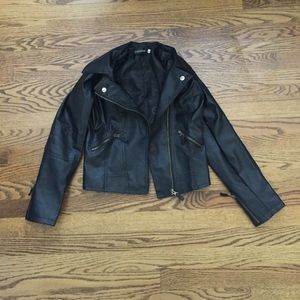Faux Black Leather Jacket