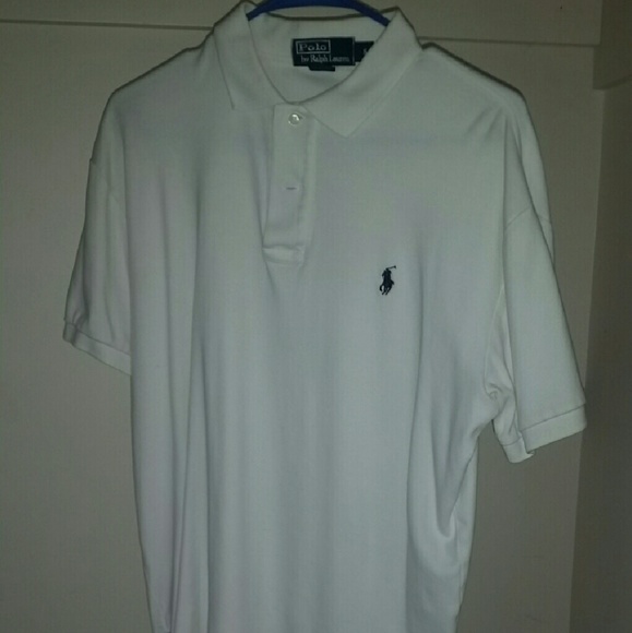 Men's White Ralph Lauren Polo