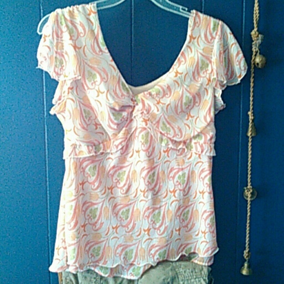 100% Peachy  polyester summer bouse