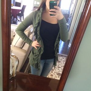 Dark green cardigan