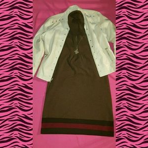 Tan pleather studded jacket