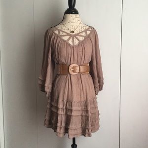 HP weekend warrior💋Neutral boho peasant dress