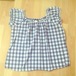Jcrew plaid picnic blouse