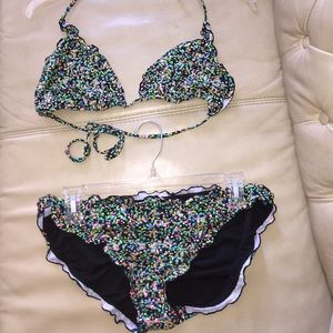 FLORAL BIKINI SET worn once