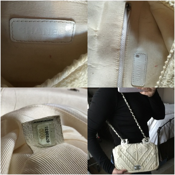 βοΈSOLDβοΈChanel White Crochet Flap Bag - Picture 4 of 4
