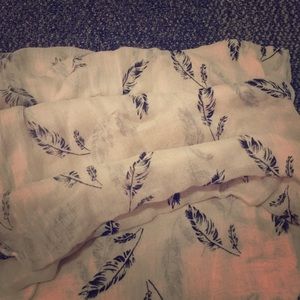 Feather Print Infinity Scarf