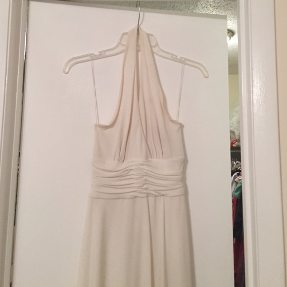 Donna Morgan creme halter dress