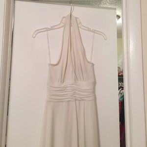 Donna Morgan creme halter dress