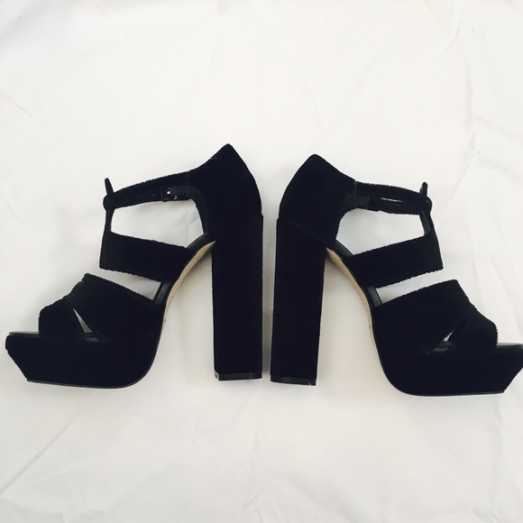 Aldo Platform Velvet Heels